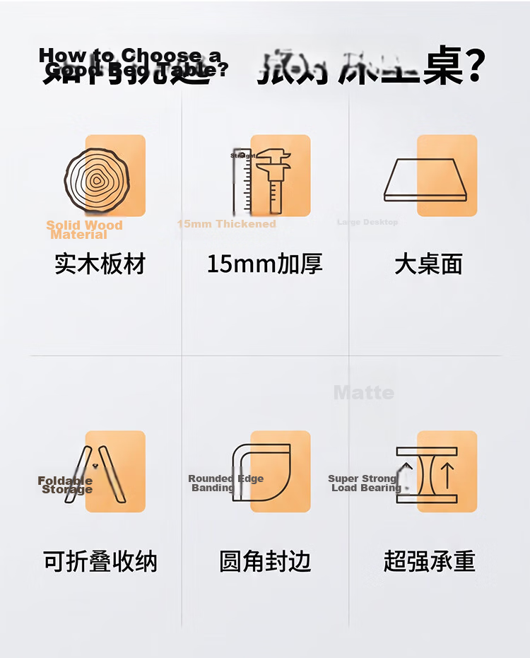 Hakkai Bird Folding Bedside Table Laptop Desk Dormitory Computer Study Desk Student Desk Window Seat Study Table 3