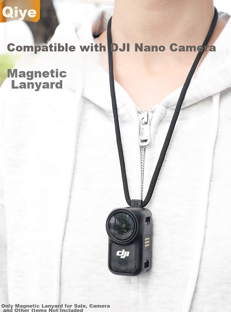 Qiye Magnetic Lanyard Mount First-Person View DJI Nano Accessory Osmo Nano Neck Shoulder Chest Strap Mount for Unboxing and Filming Videos 1