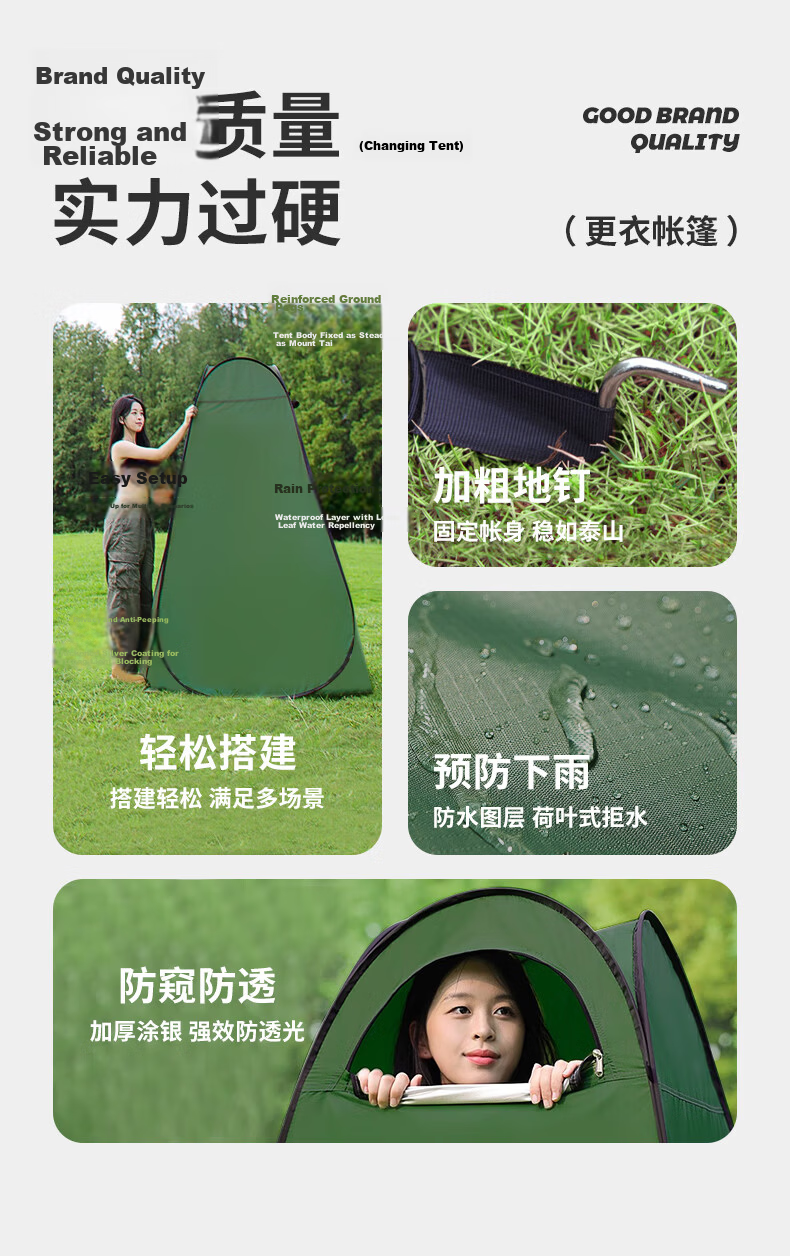 BeiJiLang Fully Automatic Quick-Open Changing Tent Outdoor Shower Bath Tent Fishing Shower Toilet Privacy Changing Tent 2