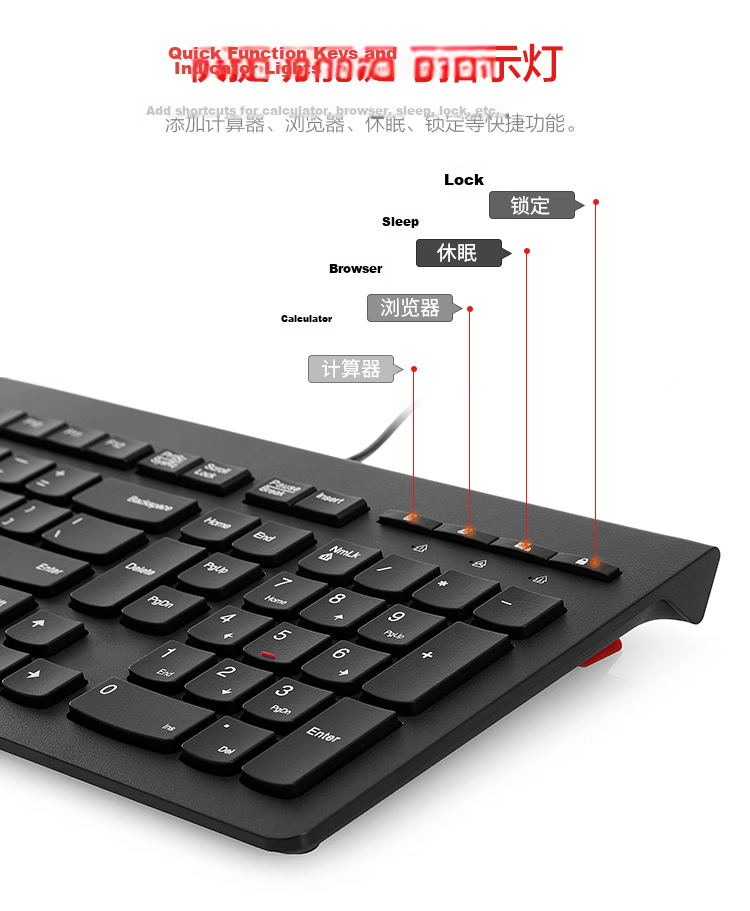 Lenovo Wired Keyboard And Mouse Combo, Keyboard, Keyboard And Mouse Set, Office Mouse And Keyboard Combo, KM4800 Keyboard, Computer Keyboard Laptop Keyboard 2022 Model 4