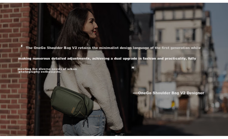 PGYTECH Camera Bag OneGoV2 Shoulder Bag Dandelion Photography Bag Mirrorless Camera Backpack Lens Inner Bag Crossbody DSLR Camera Bag Waterproof Travel Portable Bag Obsidian Black 10L 2