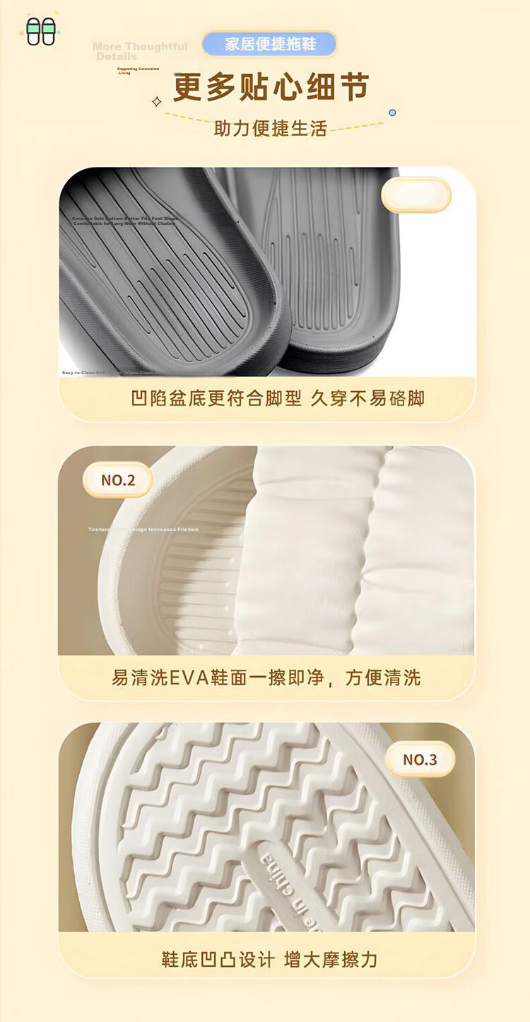 Nolansen Travel Portable Slippers Home Hotel Non-Slip Women's Shower Sandals White Size 38-39 10