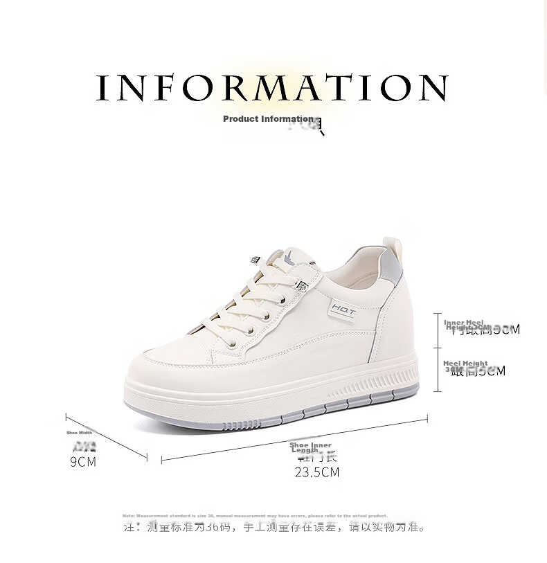 Red Dragonfly Women's Height Increasing Mesh Sneakers Thick Sole White Breathable Sports Shoes WXB150602L Beige Gray Size 37 7