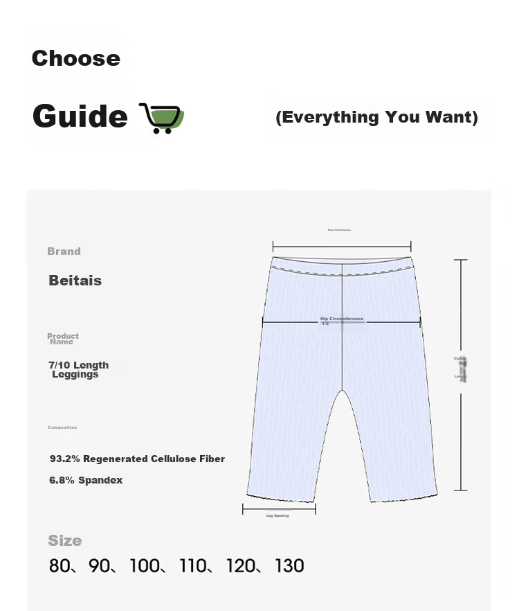 Betis Girls' Summer Thin Breathable Leggings Baby Girl Skirt Matching Anti-Mosquito Capri Pants 26