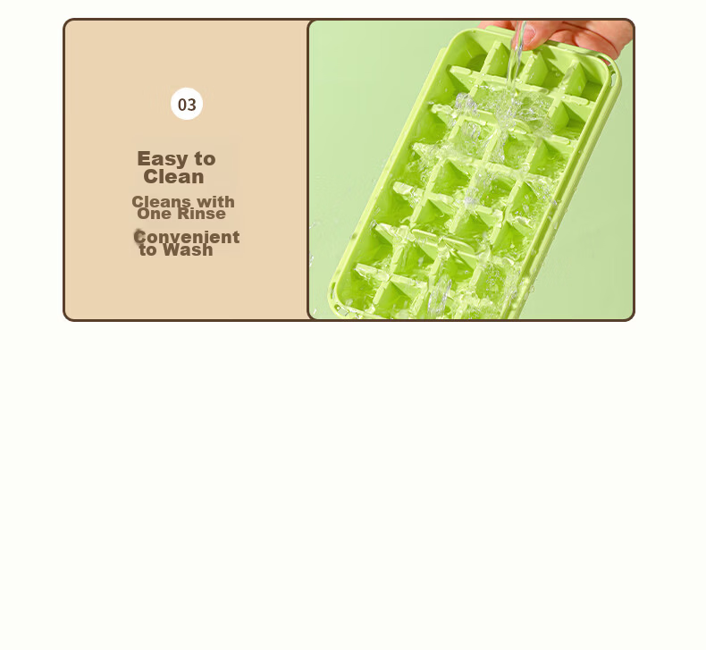 Baijie Food-Grade Ice Cube Mold Tray, 3-Layer 84-Cavity Ice Cube Maker Box 20