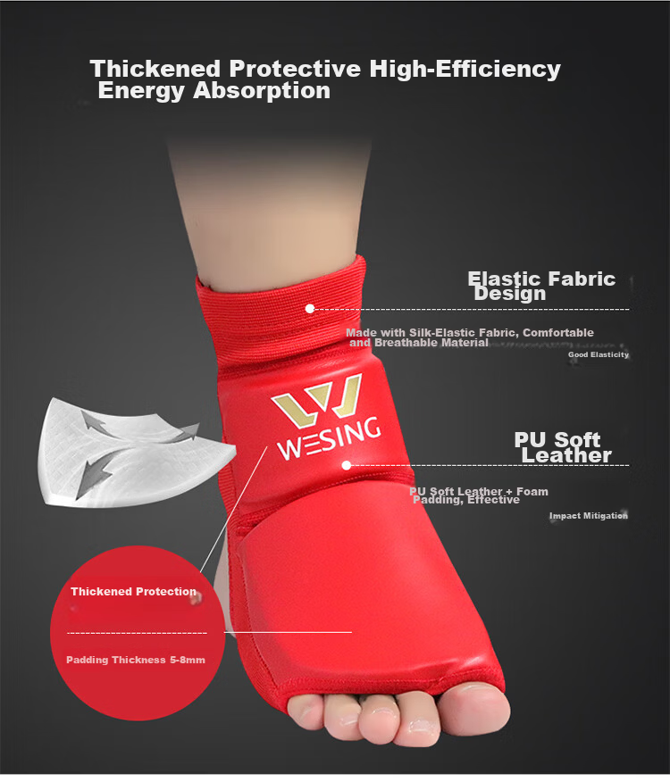 Jiurishan Foot Protector, Boxing And Kickboxing Protective Gear, Ankle Guard for Adults And Children, Training Equipment, Blue, Size S 2
