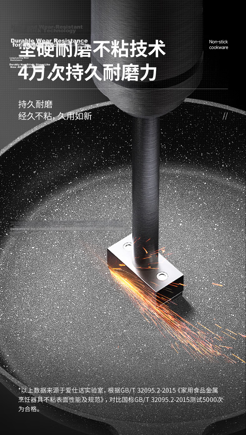 ASD Non-Stick Flat Frying Pan Maifan Stone Coating Multi-Functional Steak and Stir-Fry Pan 28cm Induction Cooker Compatible S11 13