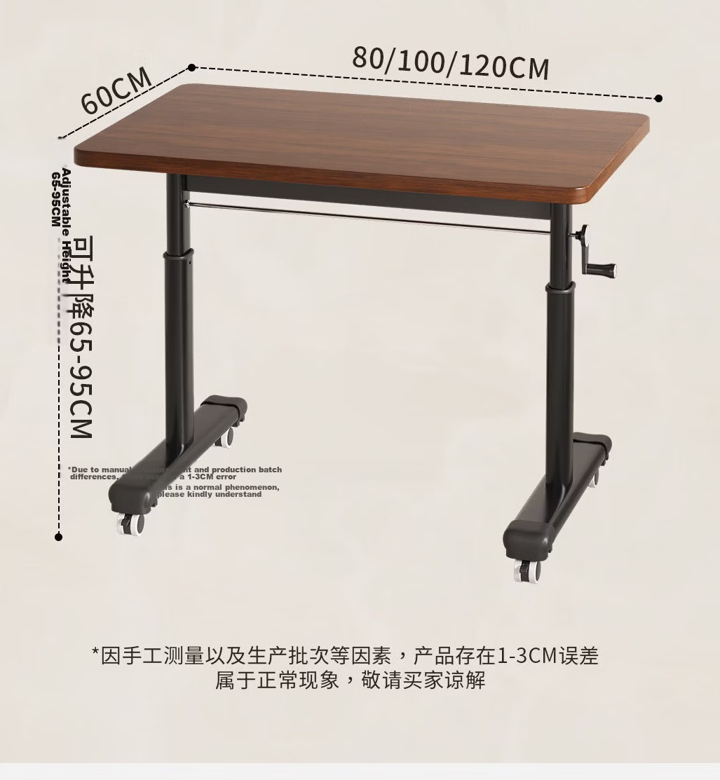 Musangfu Adjustable Height Desk Mobile Computer Desk Bedside Table Home Student Simple Writing Desk Workstation Bedroom Office Desk 19