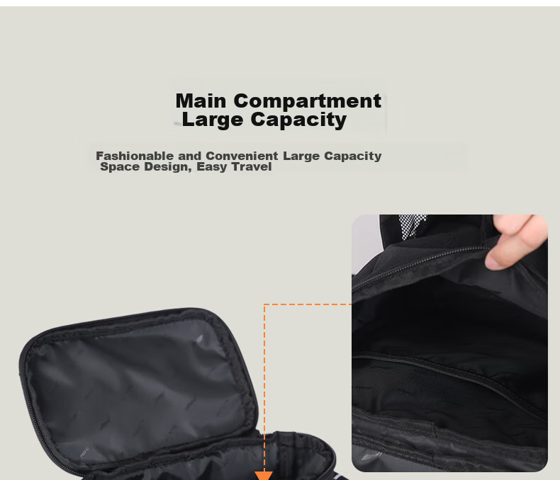 Li-Ning Crossbody Bag for Men, Lightweight Multifunctional Sports Travel Bag, Large Capacity Cycling Bag, Shoulder Bag, Athletic Casual Bag, Gray 5