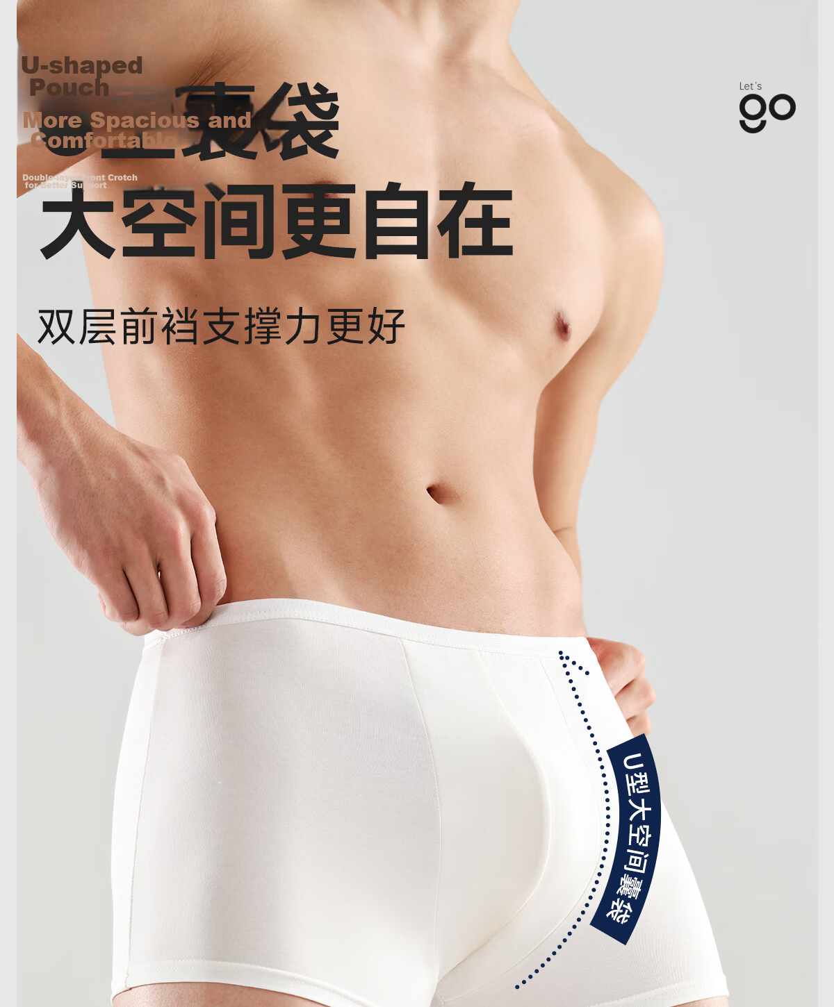 Freego Disposable Men's Cotton Boxer Briefs Travel Sterilized Portable Comfortable Plus Size 3-Pack White 2XL 8