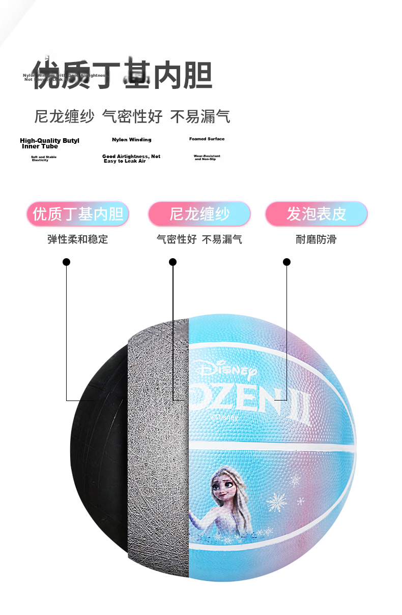 Mesuca Frozen 5 Foam Rubber Basketball Children's Toy Ball Girl Gift DAA20201-Q 4