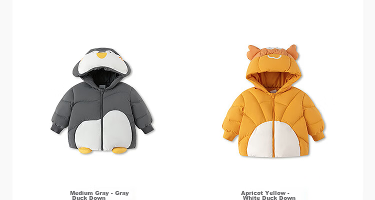BALABALA Kids Down Jacket Boys Girls Winter 2025 New Thickened Puff Down Coat Baby Warm Clothes 28