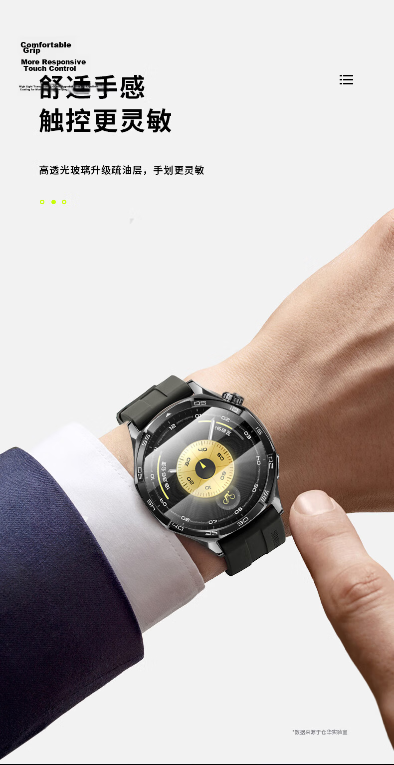 CangHua [2-Pack] Huawei Watch 5 Screen Protector Film Easy Apply Full Coverage Non-Tempered Anti-Drop Scratch-Resistant for 46mm Huawei Watch 5 3