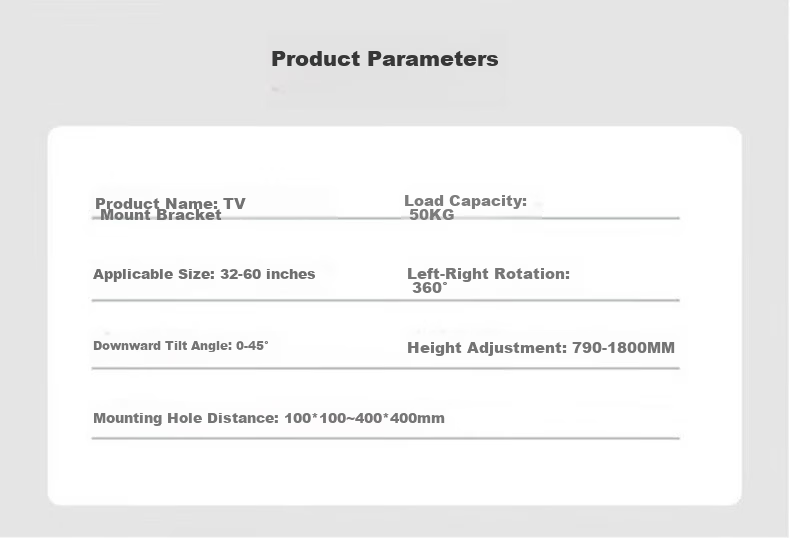 Beishi TV Mount Bracket, Universal for 32-75 Inch TVs, Wall-Mounted Rotating Bracket, 360-Degree Rotation, Ceiling Mount for TVs, 2 Meters 14