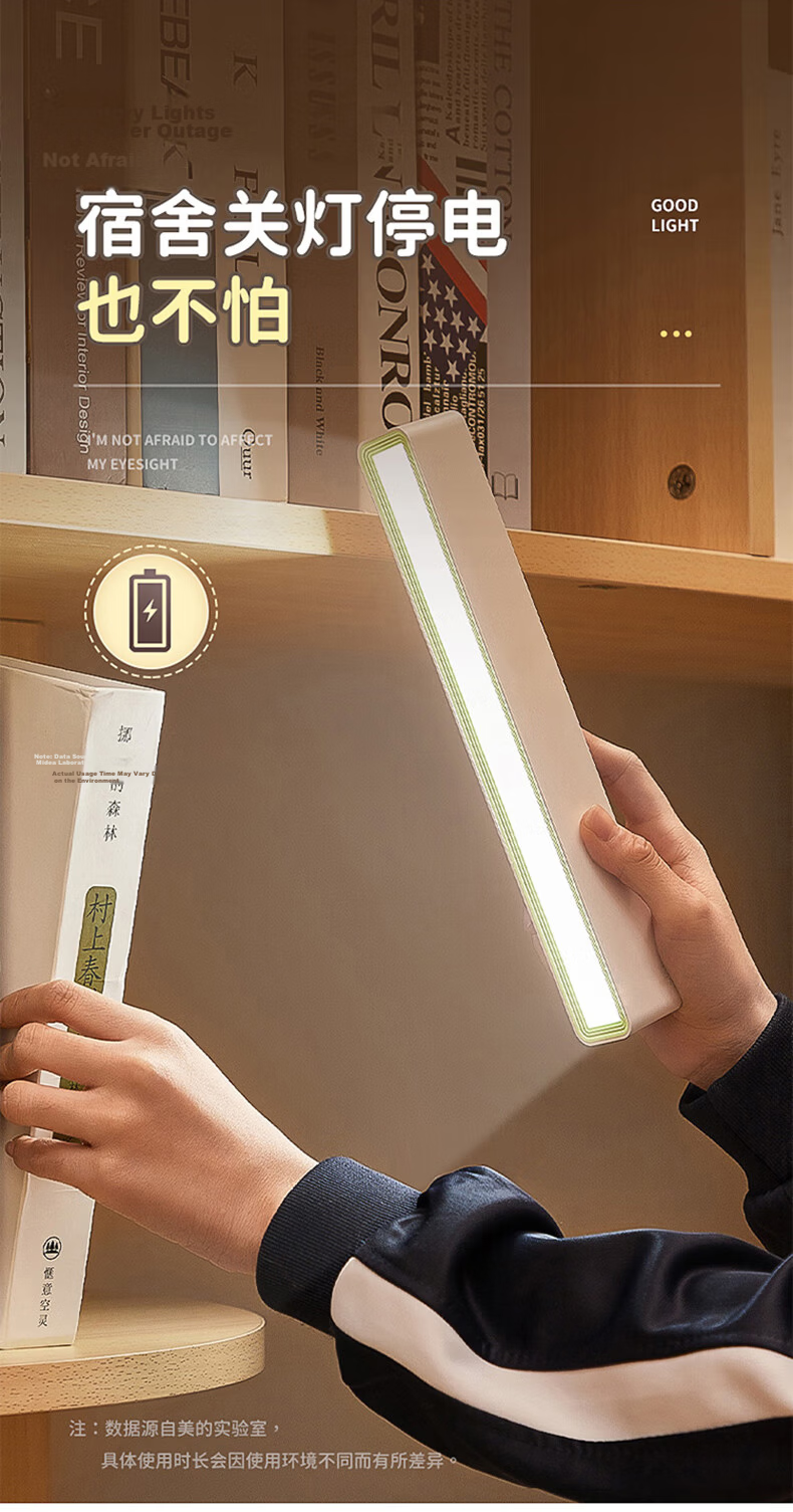 Midea Cool LED Student Reading Lamp Magnetic Bedside Cabinet Light Dormitory Desk Lamp 10