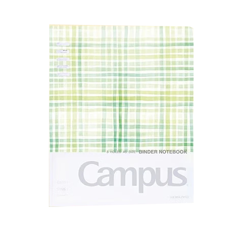 KOKUYO A5 Watercolor Whisper Campus Compact Loose-Leaf Notebook with 40 Lined Sheets Green WSG-RUDP12G