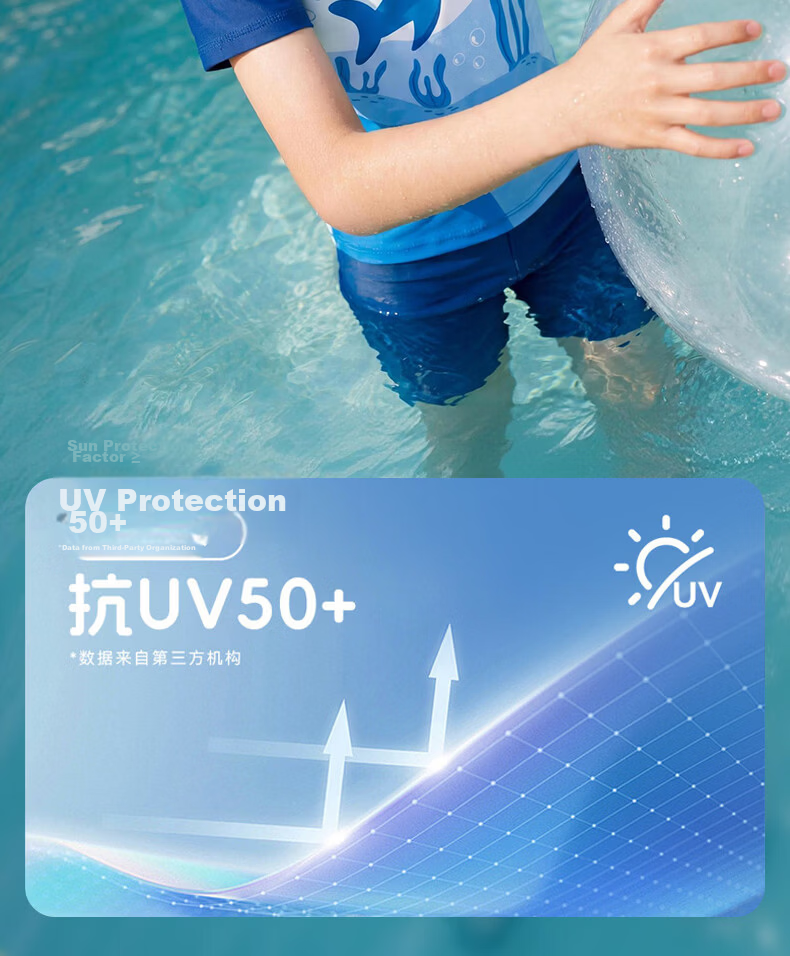 ERKE Children's Two-Piece Swimsuit Set for Boys, Suitable for Young And Older Kids, Hot Spring Student Swimwear, Swimming Trunks And Top, Boys' Swimwear 11