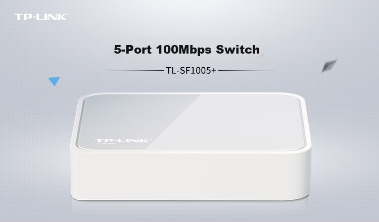 TP-LINK 8-Port 100Mbps Switch, Surveillance Network Cable Splitter, Metal Body, TL-SF1008D 1
