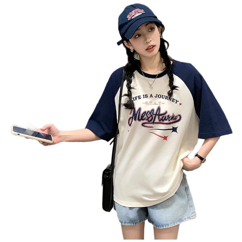 TonLion 2026 Summer New Women's Short Sleeve T-Shirt Youthful Casual Loose Fit Comfortable Top
