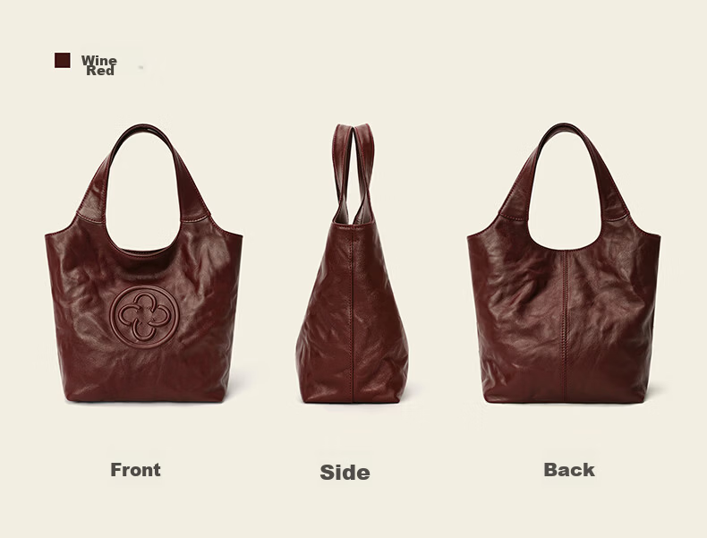 CASSILE Celebrity Style Vegetable Tanned Cowhide Tote Bag Women Luxury Handheld Crossbody Bag Birthday Qixi Festival Gift 62