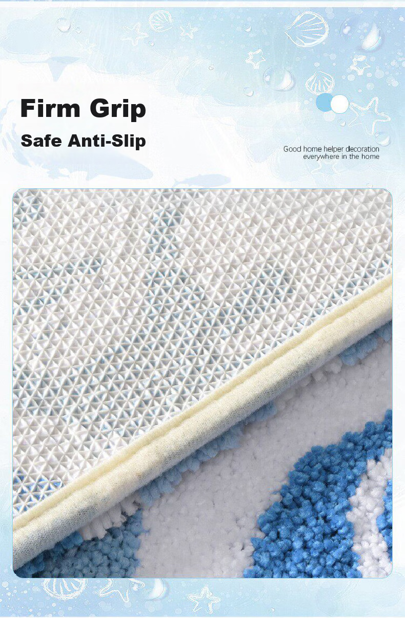 Simple American Style Bathroom Absorbent Non-Slip Mat Toilet Entrance Quick-Dry Floor Mat 40*60cm 9