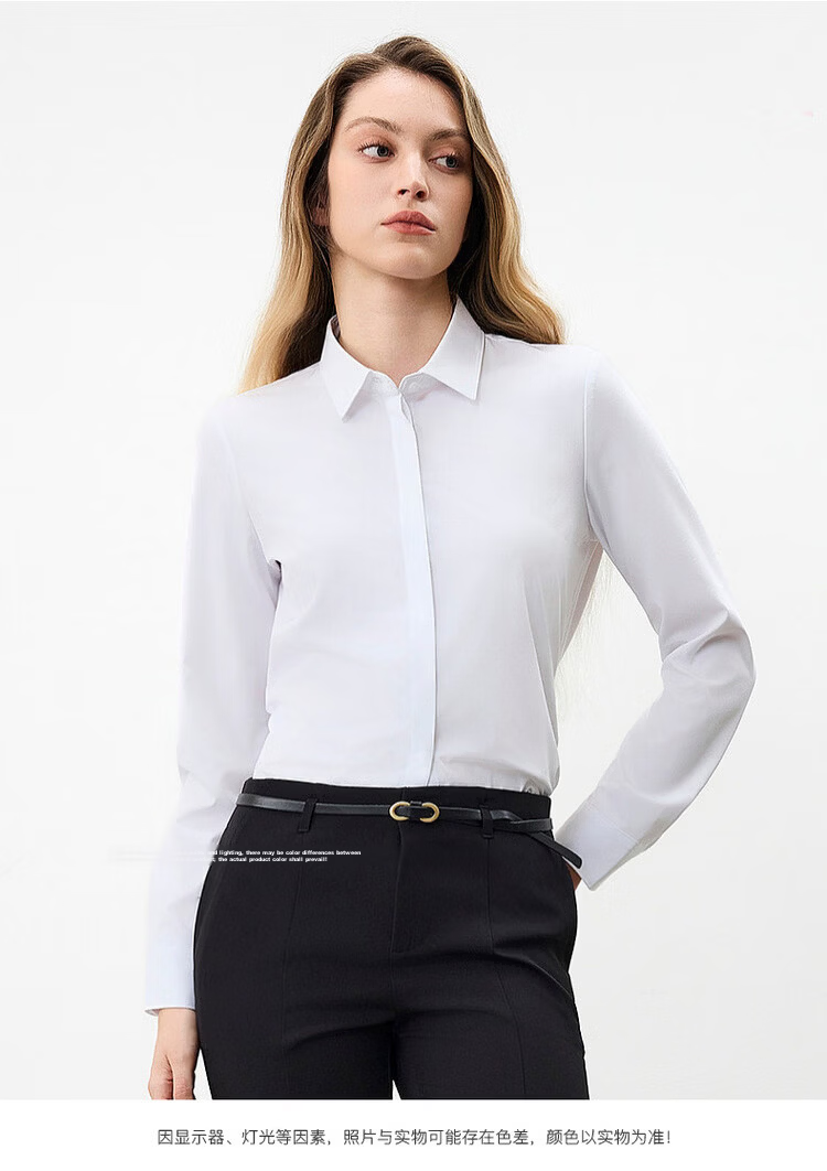 G2000 Women's 2026 Spring Summer Long Sleeve Shirt [Wrinkle-Free Quick-Dry / Comfortable Stretch / With Ribbon / Same Style as Mall] 20