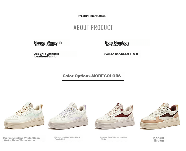 ERKE Women's Sneakers, Summer New Style Breathable Versatile Casual Shoes, Thick-Soled Comfortable Sports Shoes | Wanku 2.0 13