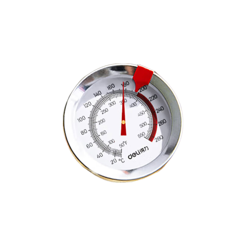 Deli Mechanical Oil Thermometer, Professional Temperature Measurement Water Thermometer for Deep-Frying Food, Oil Temperature Gauge with Probe 23cm LE550