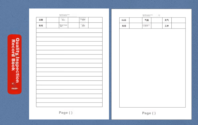 SIMAA Supervision Logbook 80g Recording Diary Construction Site Engineering Work Safety Officer Progress Notebook Double-Sided Printing 40 Sheets/Book 10-Pack 11