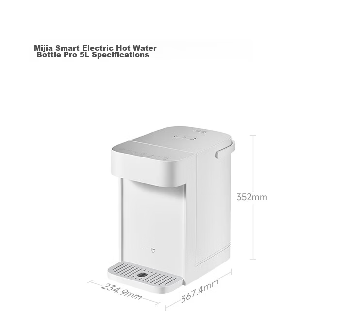 Mijia Xiaomi Smart Electric Kettle Pro 5L Household Water Dispenser Electric Hot Water Pot Milk Warmer Active Water Convection Air Cooling Water Level Monitoring 316L Stainless Steel Inner Tank 16