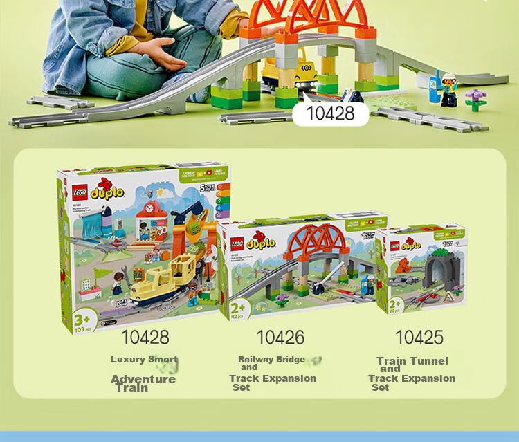LEGO Duplo 10426 Railway Bridge and Track Set Kids Toys Birthday Gift Large Blocks 8