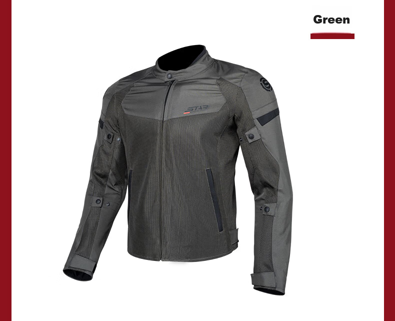 STAR FIELD KNIGHT Motorcycle Riding Jacket for Men, Summer Mesh Breathable, Fashionable Retro Jacket, Black, Size 2XL 7