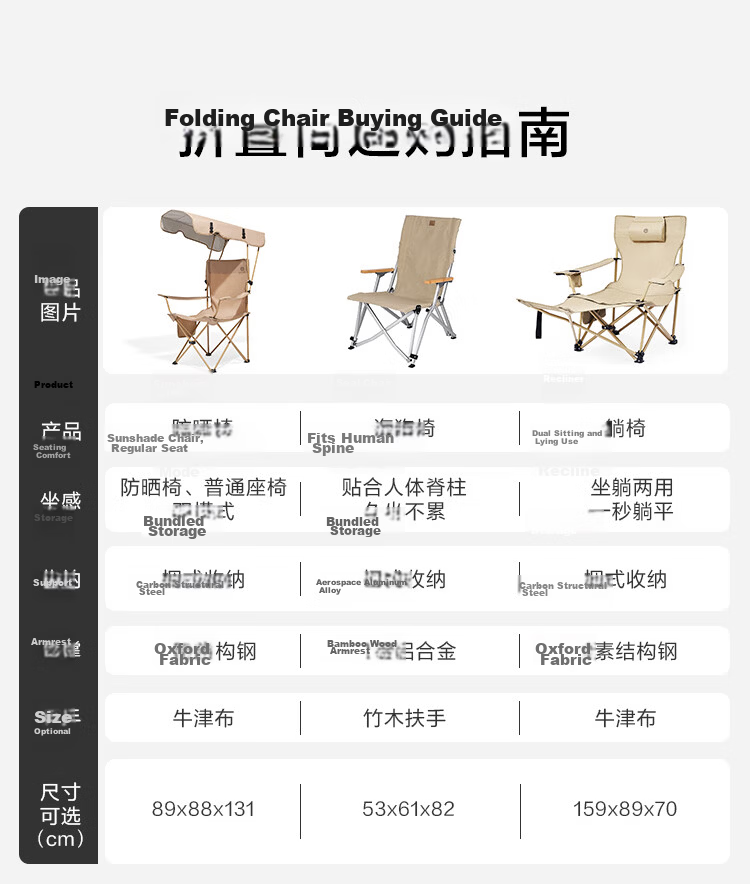 JD Jingzao Foldable Reclining Chair Dual-Use Lightweight Outdoor Camping Adjustable Fishing Nap Chair Sand Color 20