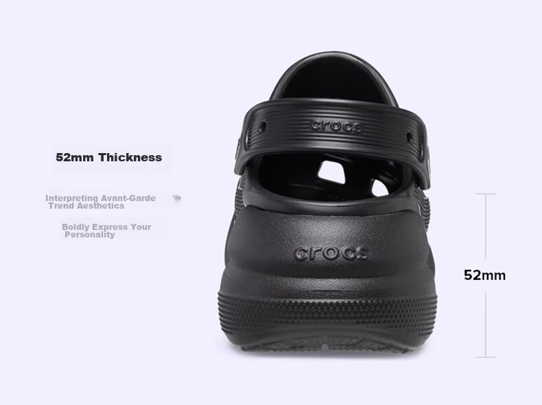 CROCS Men's And Women's Clog Sandals, Outdoor Casual Fashion Platform Slip-On Beach Shoes, 207521-001, Size 37-38 6