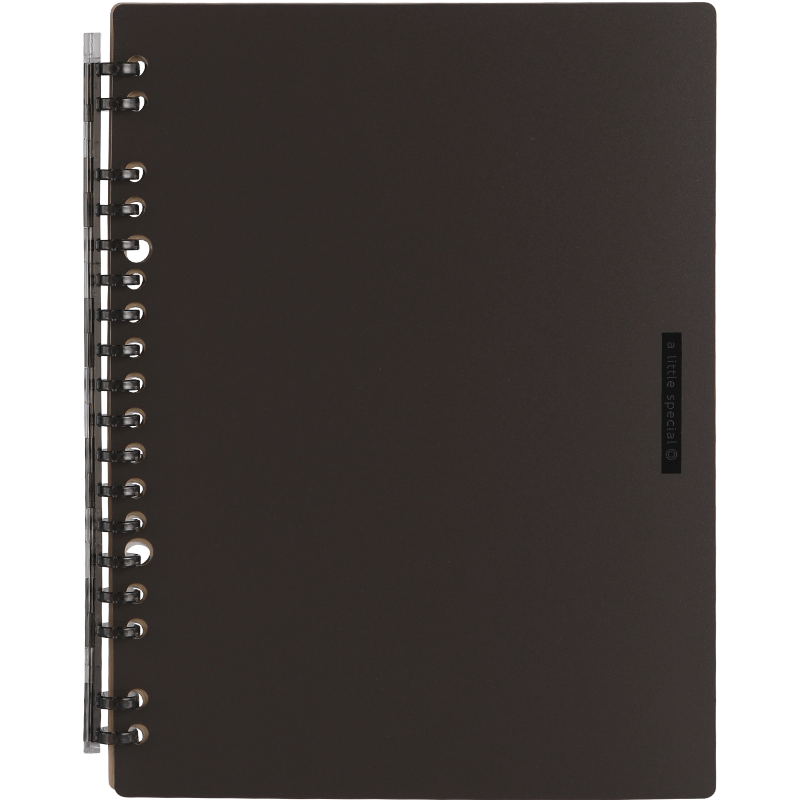 KOKUYO One-Meter Pure Ultra-Thin Portable B5 Loose-Leaf Notebook with 24 Holes, 20 Replaceable Sheets, Deep Brown WSG-RUSP51DS