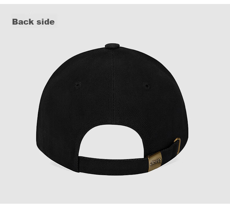 JEEP Men's Baseball Cap Autumn Pure Cotton Outdoor Trendy Sun Protection Visor Hat Unisex Black 12