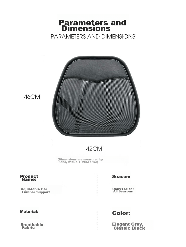 GREAT LIFE Car Lumbar Support, Summer Ice Silk Breathable Waist Cushion, Seat Backrest for Office, Waist Pad for Car Use 11