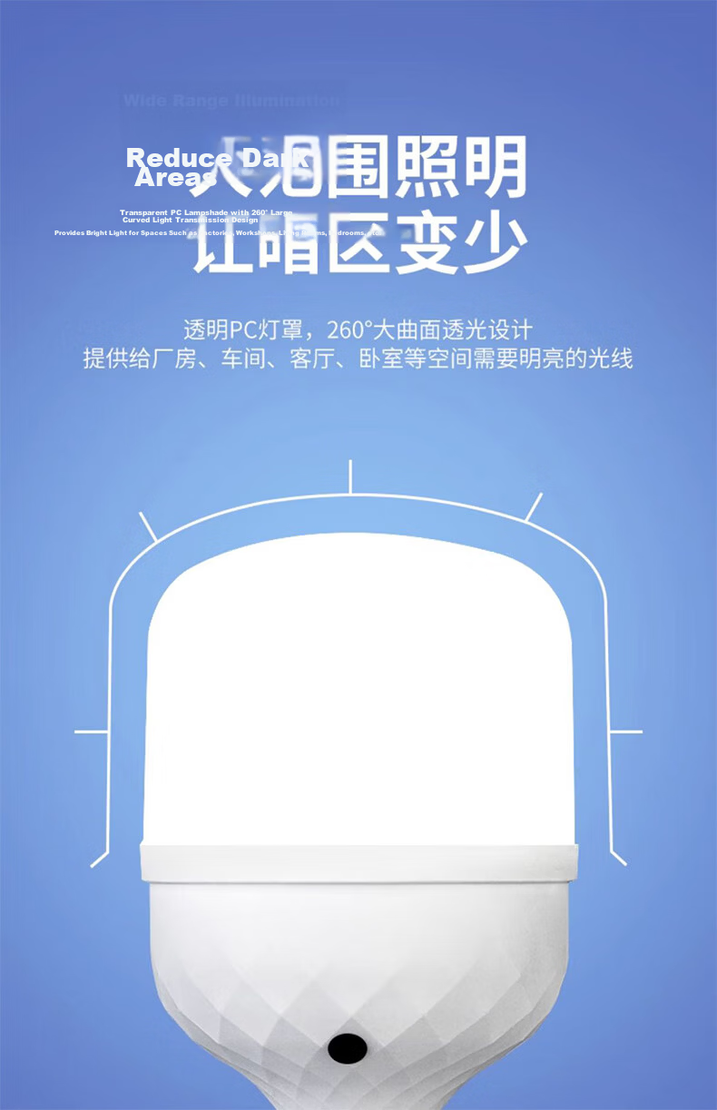 Guanan Smart Voice Sensor Bulb E27 Screw LED Energy-Saving Voice-Controlled Switch 10W White Light 4