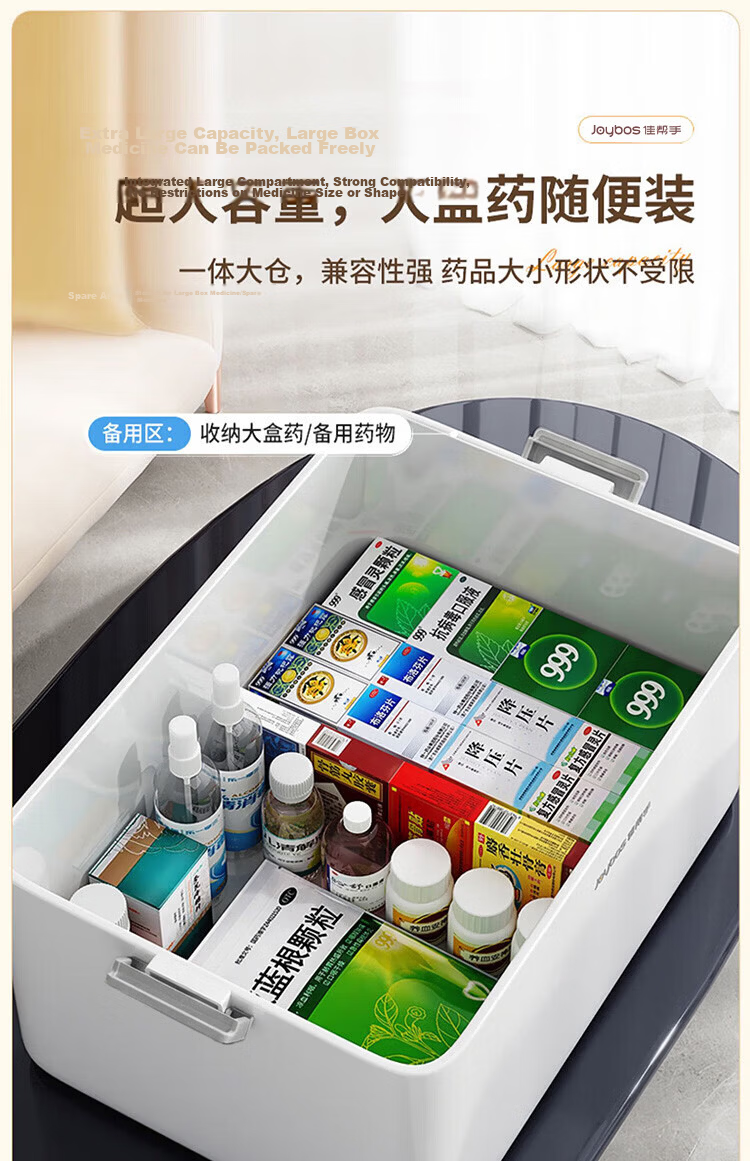 Jiabangshou Pill Organizer Box, Weekly Seven-Day Pill Dispenser, Portable Pill Sorter, Personal Pill Organizer, Storage Box 9
