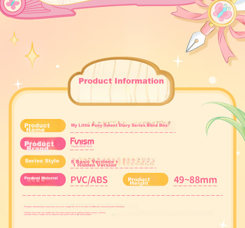 MY LITTLE PONY Official Merchandise, Playful Party Moments Series Blind Box, Single Box Birthday Children's Gift 5