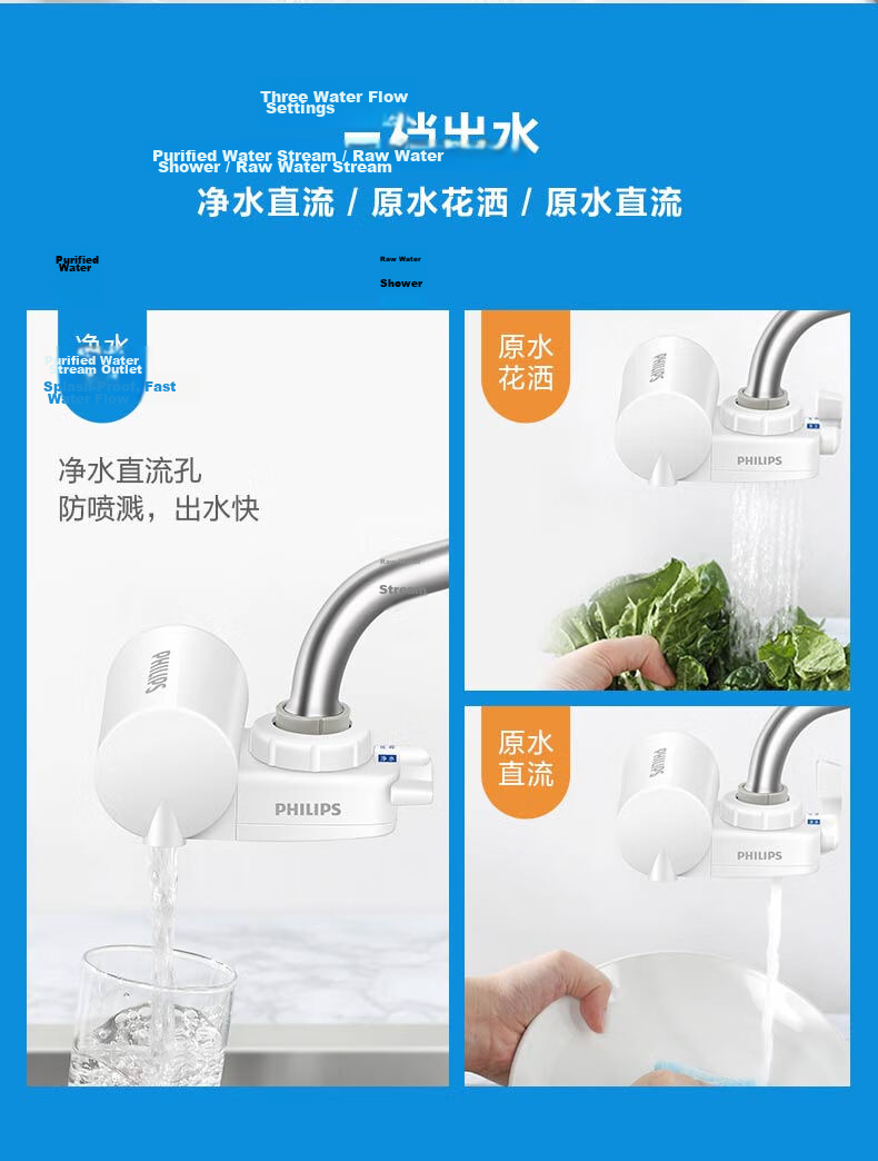 PHILIPS Faucet Water Purifier Original Activated Carbon Filter WP3928/03 (Compatible with WP3828 Faucet Purifier) 17