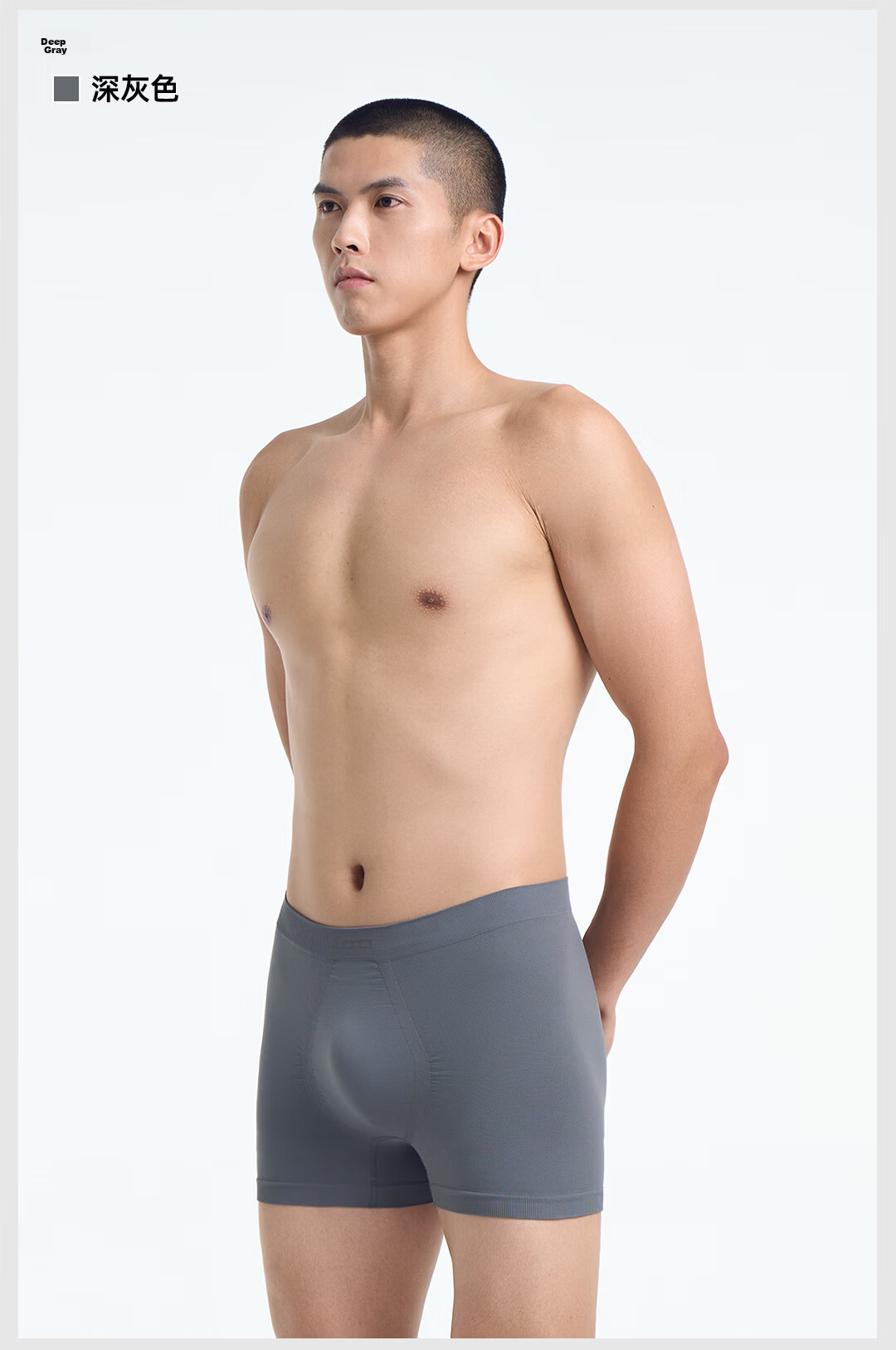 UTO Men's Sports Underwear, Quick-Drying Antibacterial Breathable Running Marathon Boxer Briefs, 2-Pack, Black + Dark Gray, Size L 18