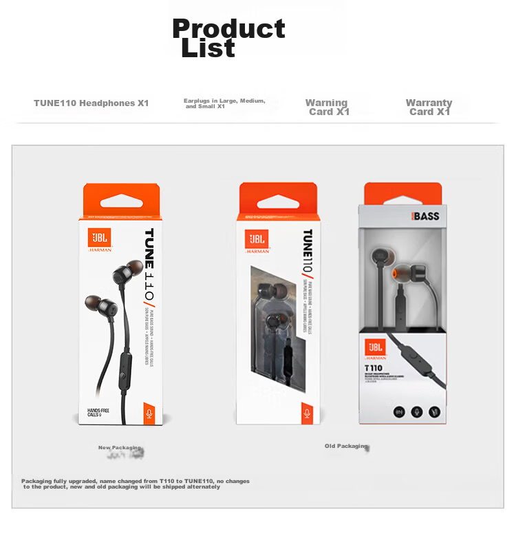 JBL T110 Wired Headphones, Stereo In-Ear Headset, Computer Gaming Sports Headphones, Compatible with 3.5mm Interface Devices, Black 13