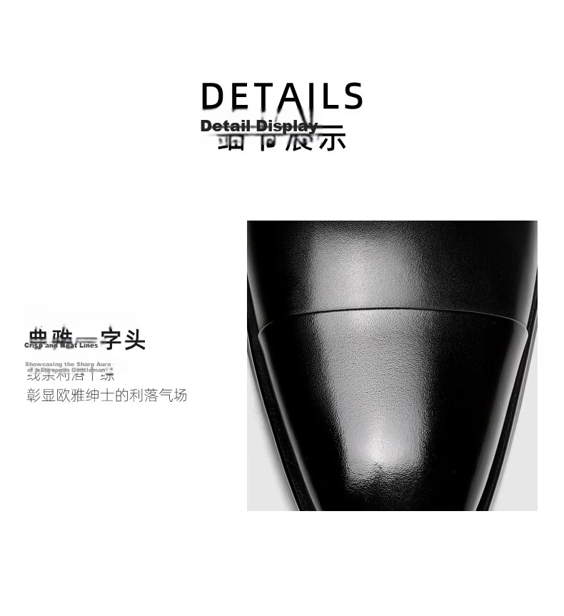 Goldlion Autumn Refresh Men's Business Leather Shoes Luxury High-end Fashion Oxford Shoes G563430765AAA Black Size 41 12