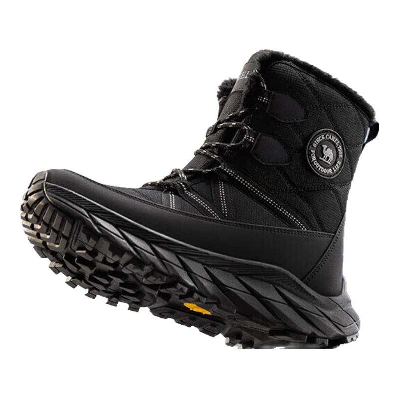 CAMEL Winter Outdoor Snow Boots for Men And Women, Thick-Soled High-Top Hiking Boots with Insulation And Warm Fleece Lining