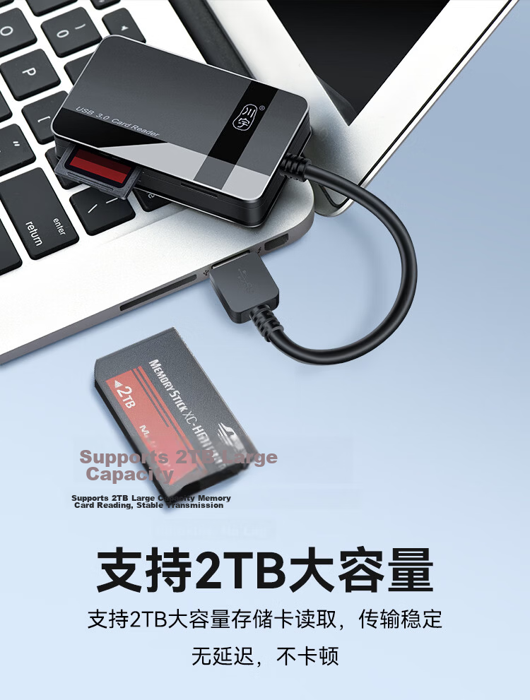 Chuanyu USB3.0 [Four Cards Simultaneous Reading] High-Speed Multifunctional All-In Card Reader Supports SD/TF/CF/MS for DSLR Cameras And Dash Cams Storage Cards 4