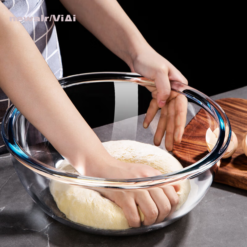 Newair Large Household Kitchen Dough Mixing Bowl Glass Thickened Heat-Resistant Transparent Dough Proofing Bowl