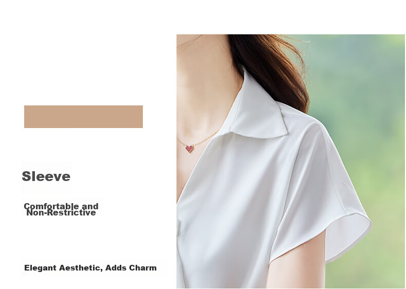 Jeanswest Women's Short Sleeve Shirt 2025 Summer High-End Design Ribbon Versatile Commuter Top White M 7