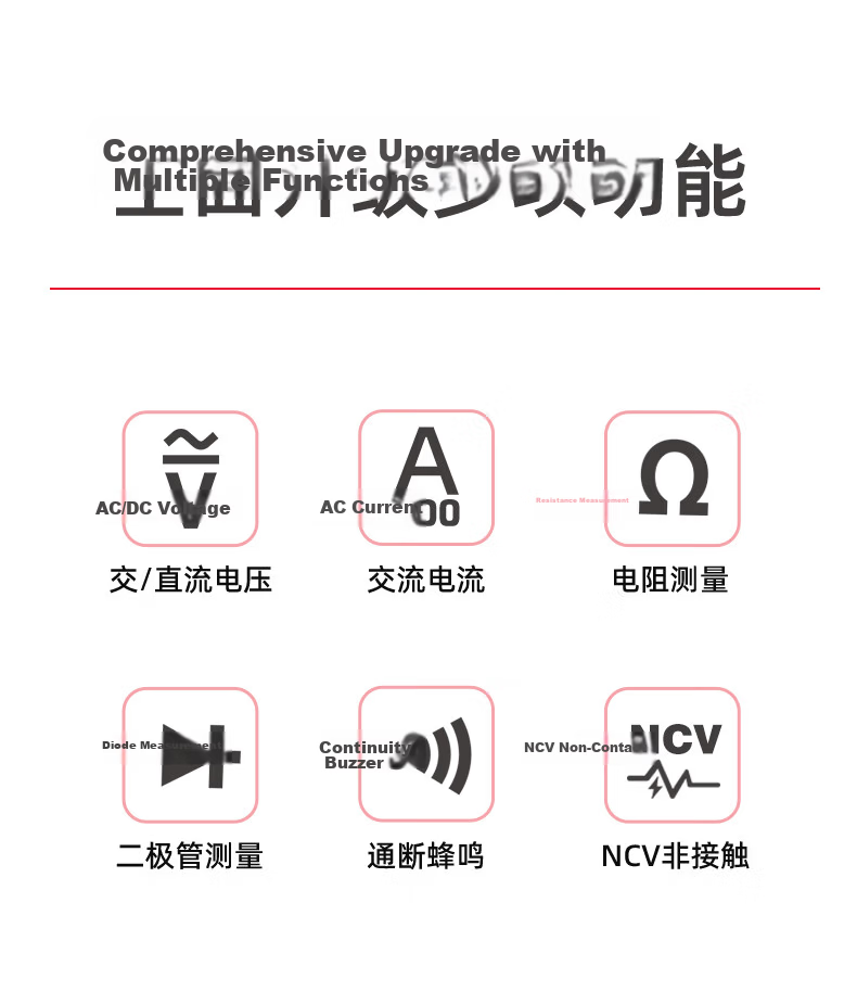 Smart Mouse NF-6302 Digital Clamp Meter Clamp Multimeter High-Precision DC Clamp Ammeter Intelligent Universal Current Meter 2