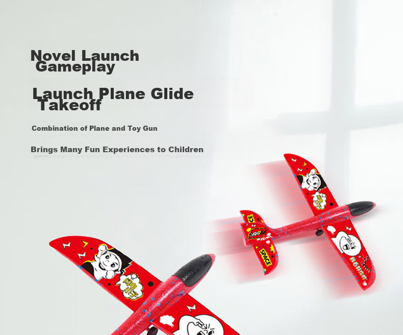 Babamama Children's Foam Glider Toy, Handheld Flying Model, Outdoor Camping Glider, for Boys Aged 3-6, New Year Gift 6